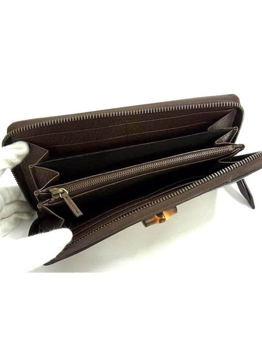 Gucci Daa Gg Canvas Leather Wallet Brown View 3